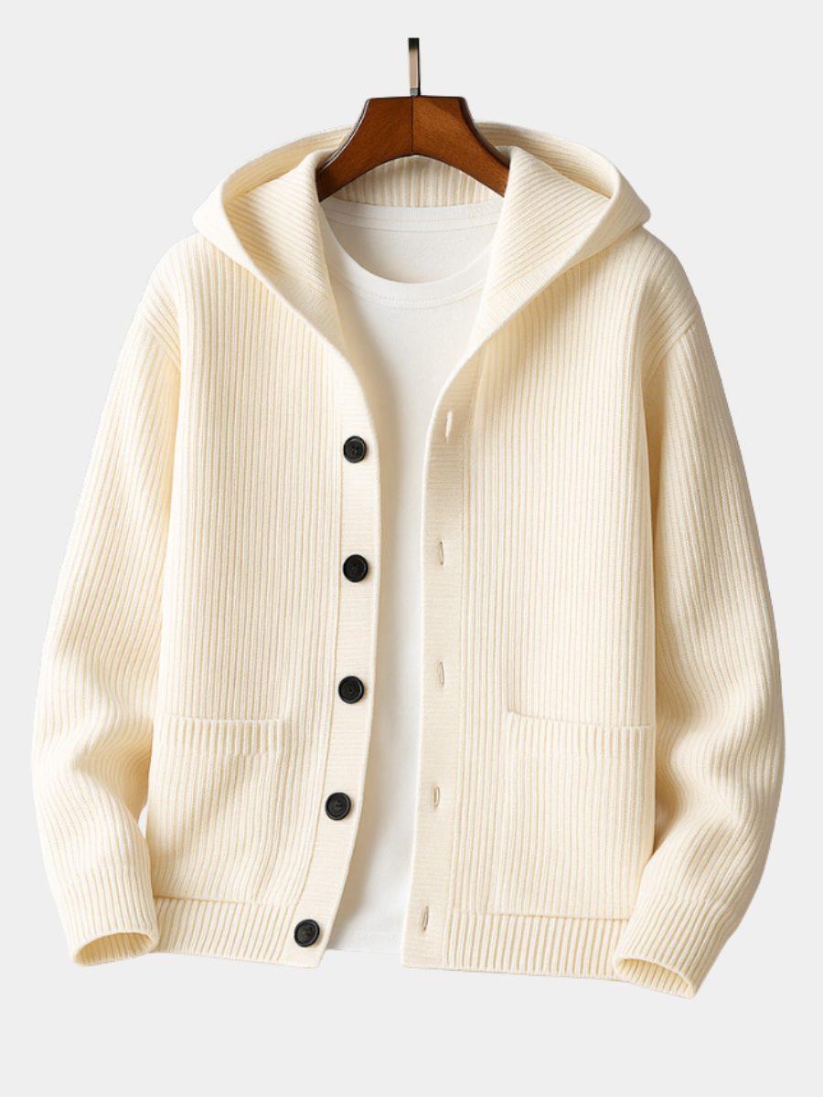 Cardigan à capuche en maille douce