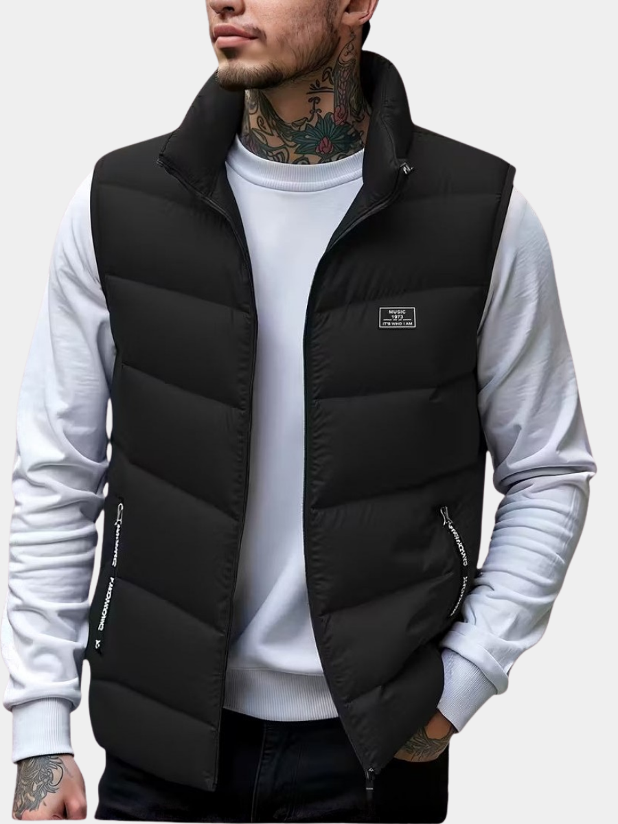Gilet sans manches rembourré zippé