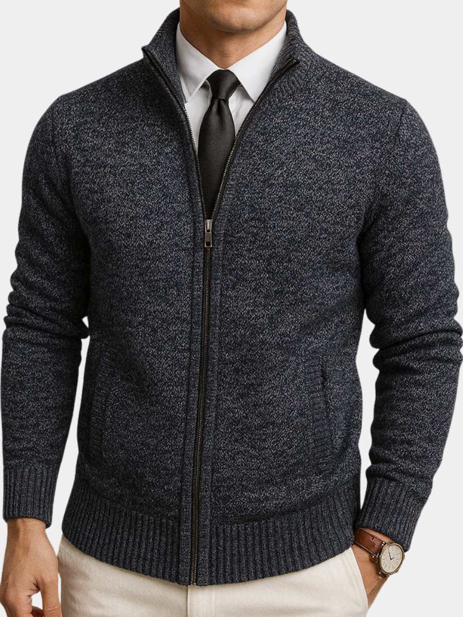 Cardigan en laine coupe sur mesure au style intemporel homme – Murat
