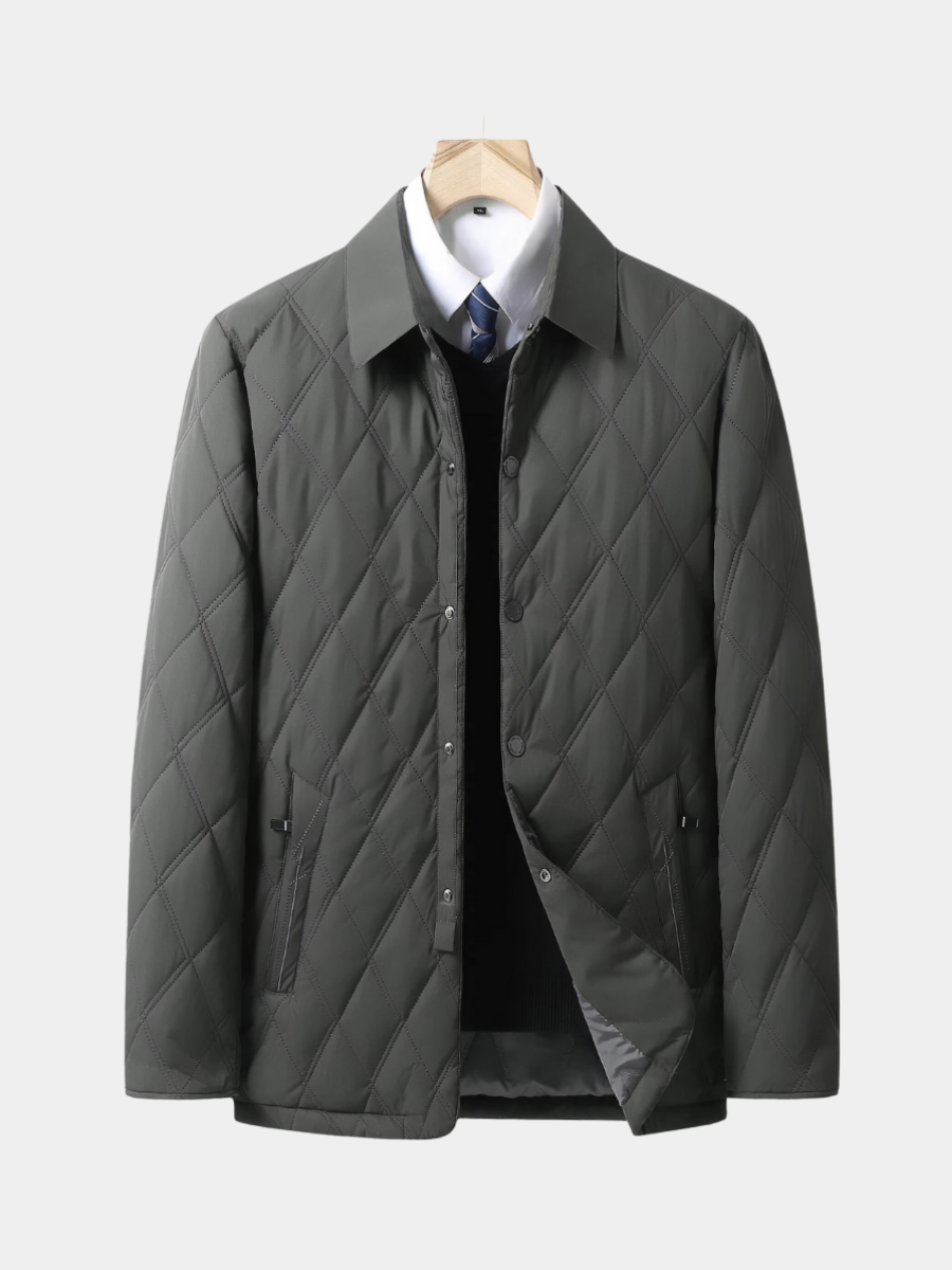 Veste matelassée à losanges verte