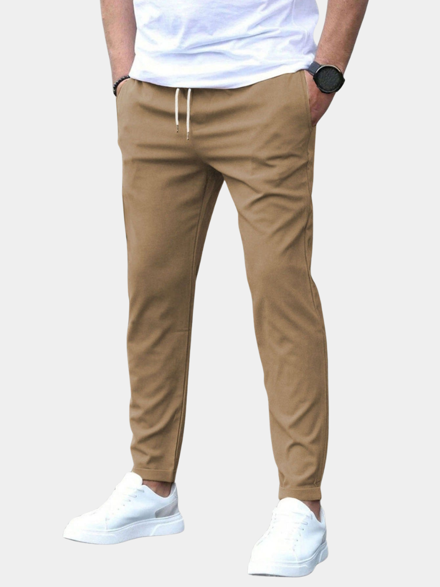 Pantalon fuselé à taille élastique