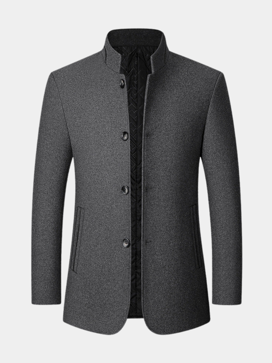 Manteau aspect lainage coupe structurée
