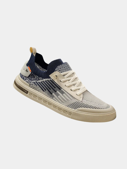 Baskets en maille bicolores