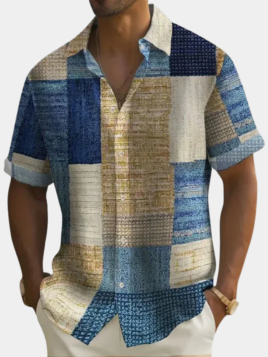 Chemise d'été à motif patchwork