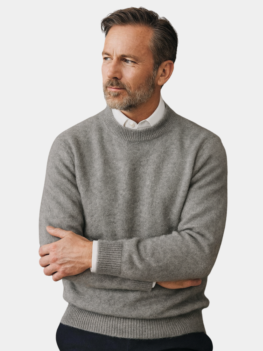 Pull élégant en cachemire col rond au style intemporel homme – Archives
