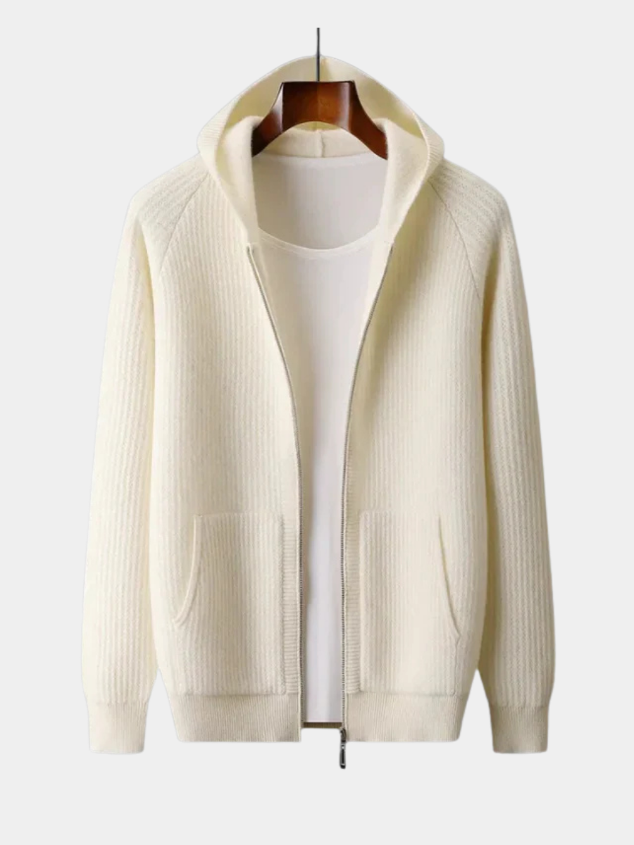 Sweat à capuche en laine et cachemire au chic discret homme – Crest