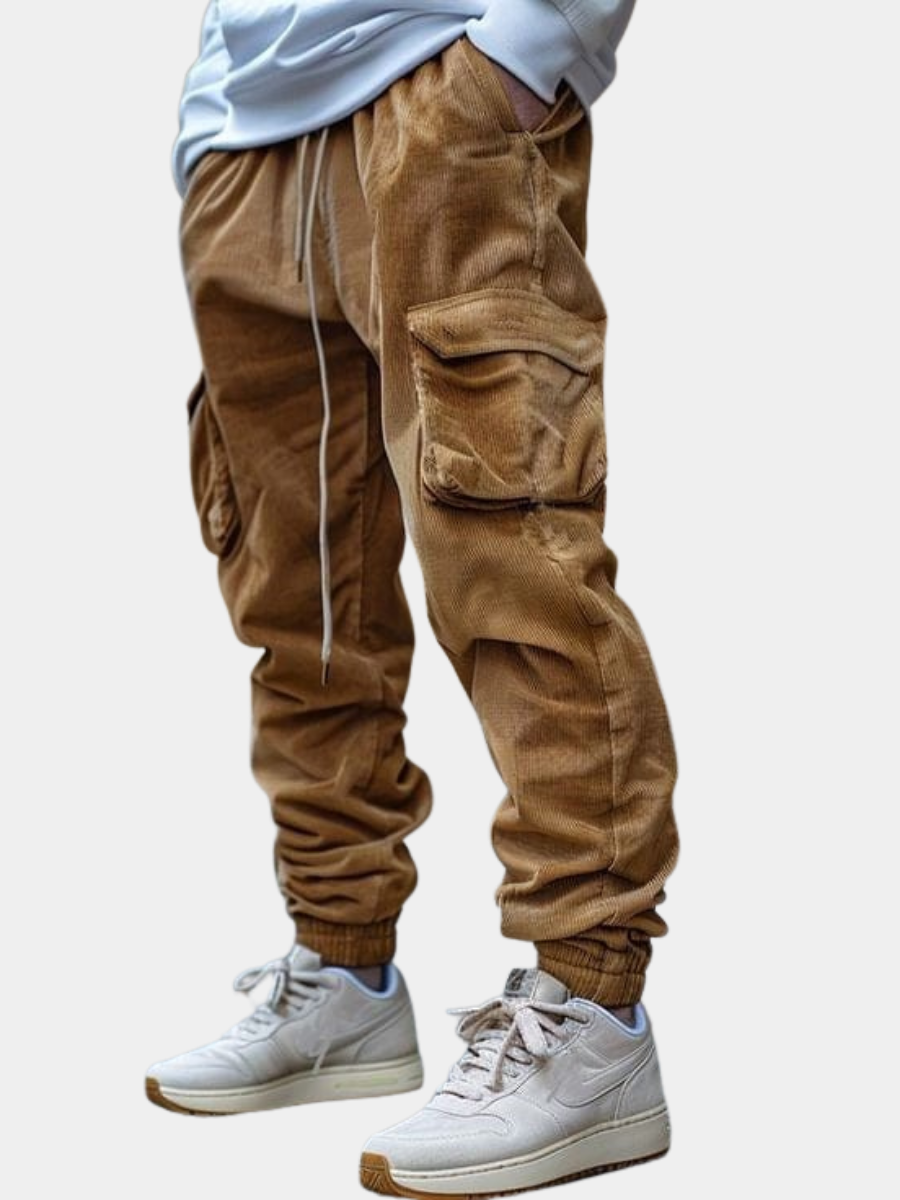 Pantalon en velours côtelé à cordon
