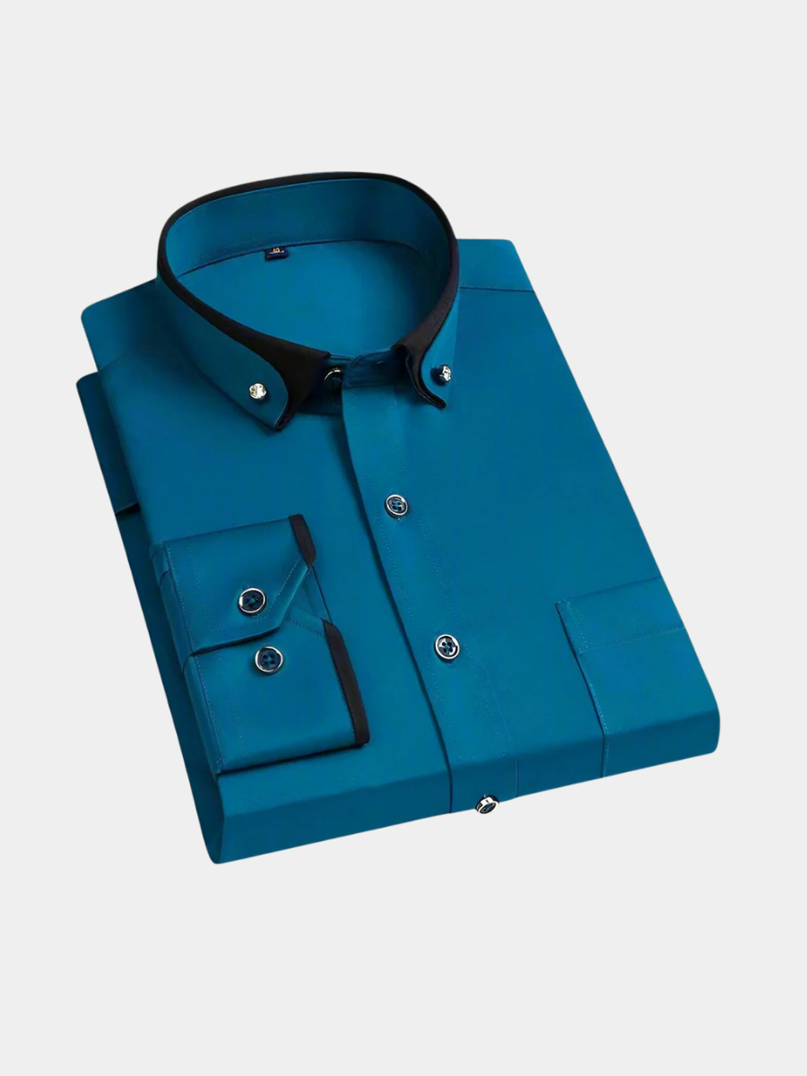 Chemise col boutonné à finitions contrastées