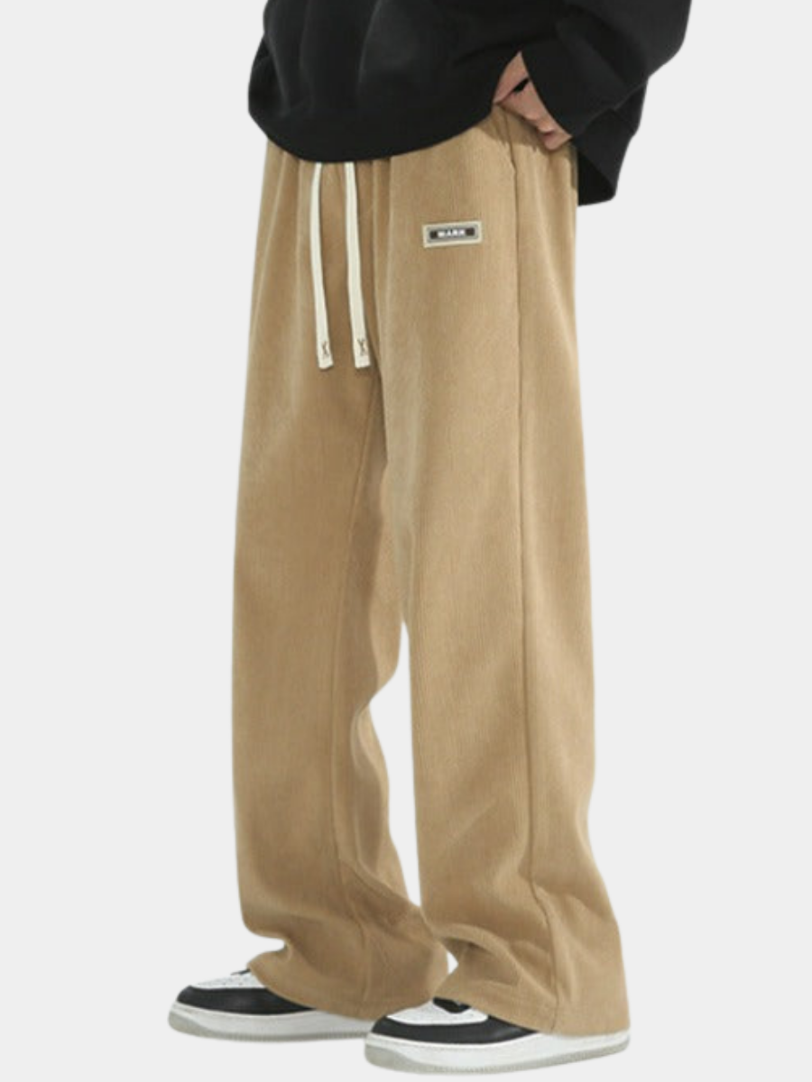 Pantalon large en velours côtelé