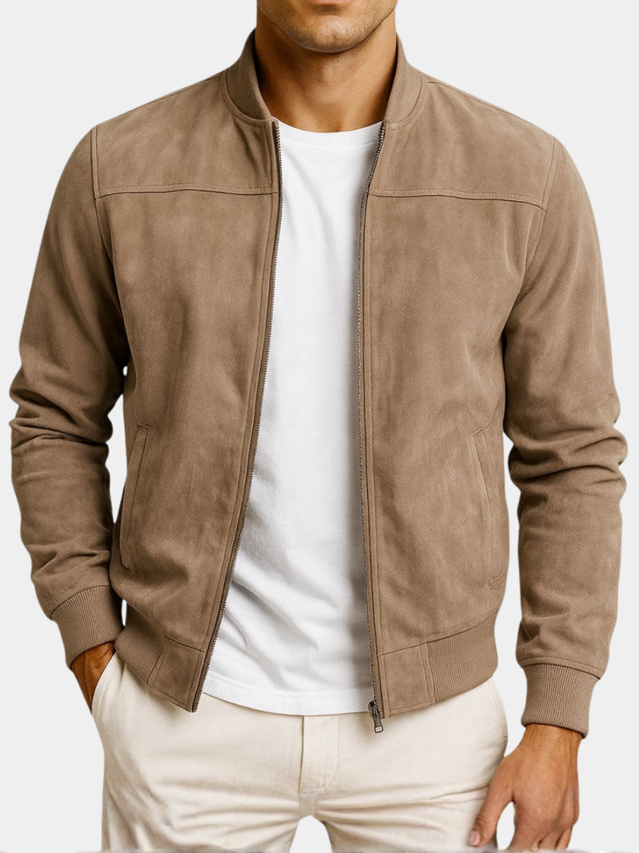 Veste urbaine en cuir suédé au style intemporel homme – Saint-Paul