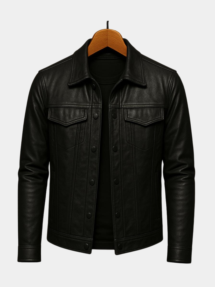 Veste en cuir style rider moderne pour le quotidien homme – Cucuron