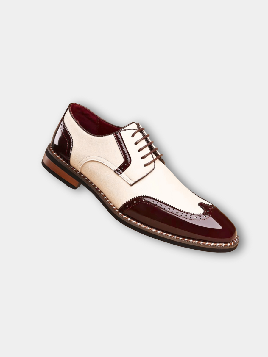 Chaussures richelieu bicolores à lacets