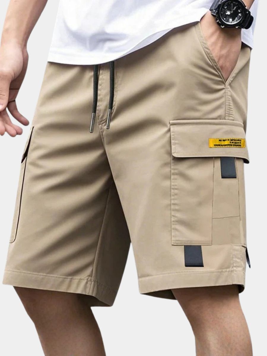 Short de jogging cargo taille coulissée