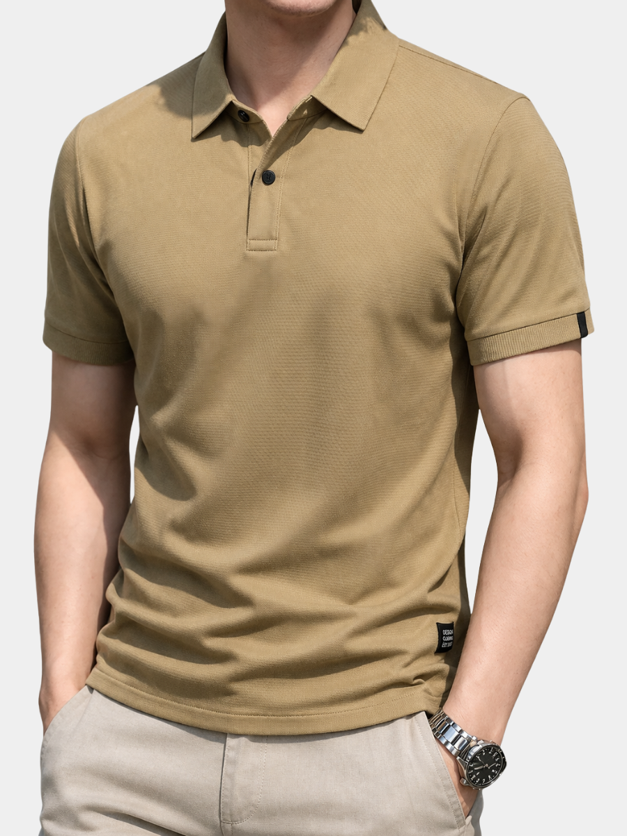 Polo uni à manches courtes
