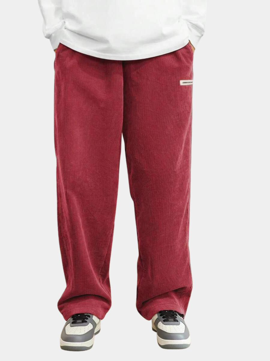 Pantalon velours côtelé coupe droite