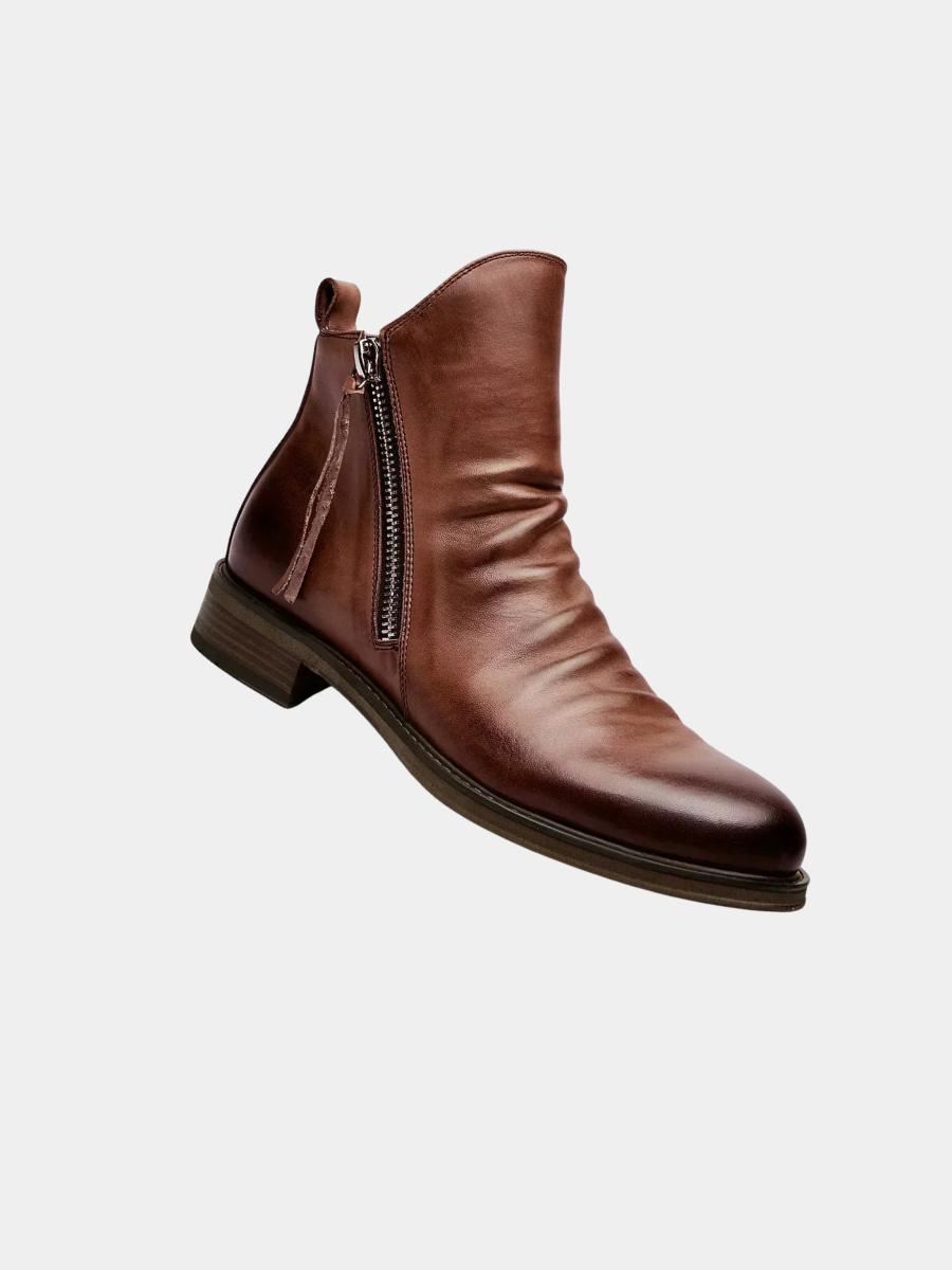 Chaussures de ville effet cuir lisse
