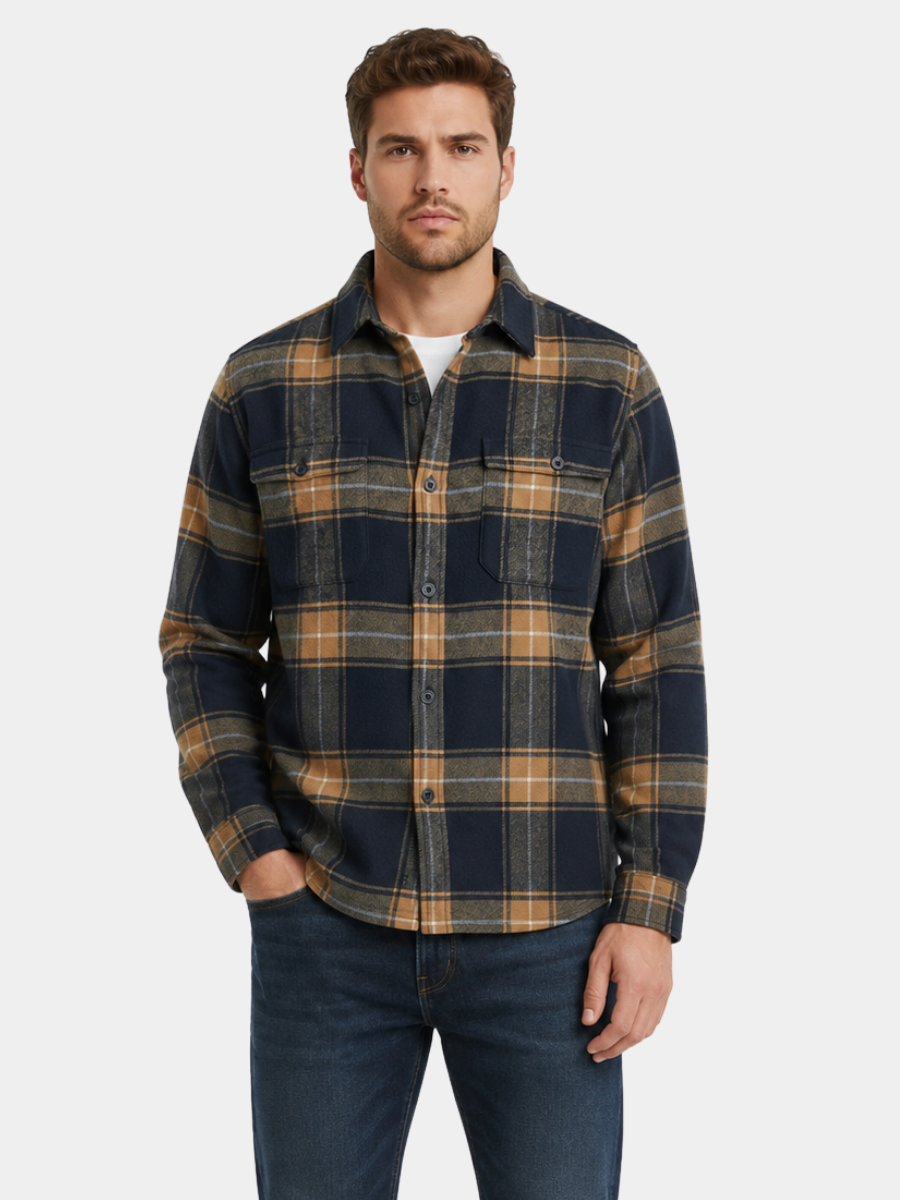 Chemise à carreaux aspect flanelle
