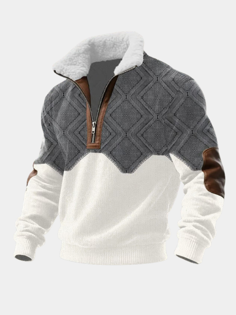 Pull col montant en polaire douce au style intemporel homme – Médicis