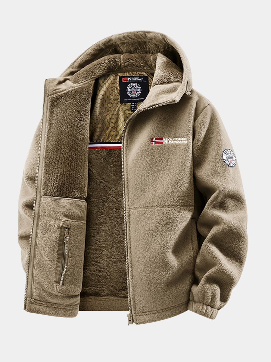 Veste en polaire thermique zippée col montant homme – Carantec