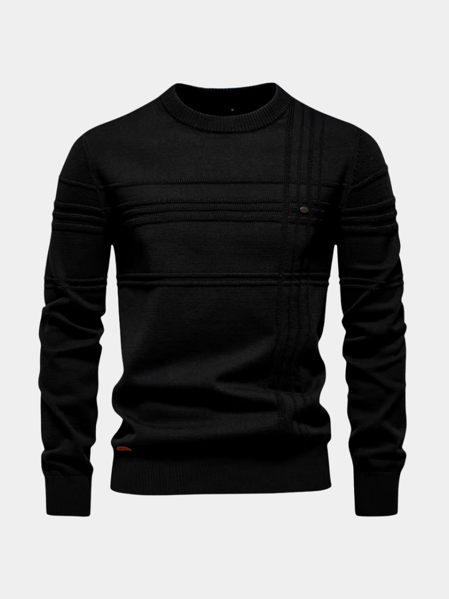 Pull classique et élégant en maille chaude coupe ajustée quotidien homme – Vieux-Boucau