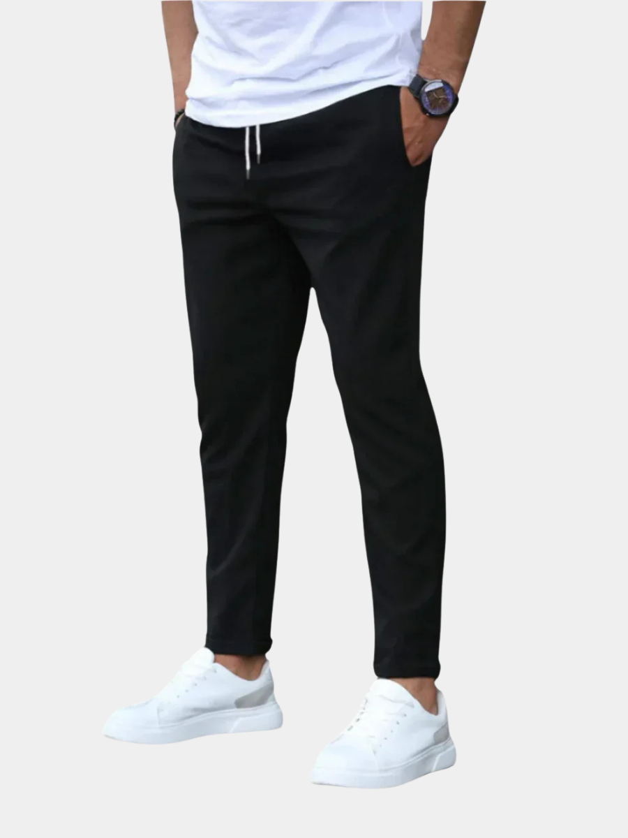 Pantalon ajusté en toile stretch