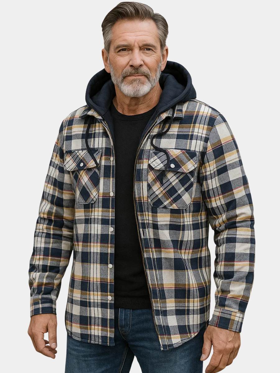 Veste en mélange de laine chaude élégante allure sobre homme – Cinq-Mars