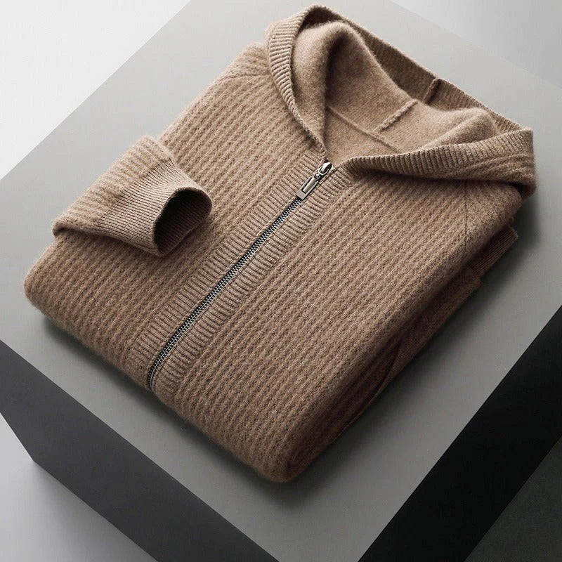 Sweat à capuche en laine et cachemire au chic discret homme – Crest