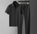 Ensemble polo minimaliste et pantalon fuselé monochrome homme – Le Teich