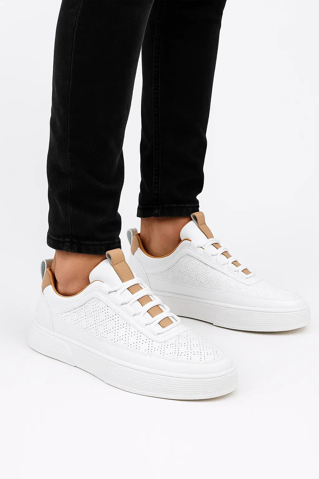 Baskets perforées structure quotidienne silhouette épurée homme – Sens
