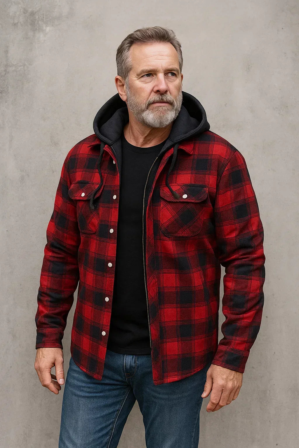 Veste en mélange de laine chaude élégante allure sobre homme – Cinq-Mars