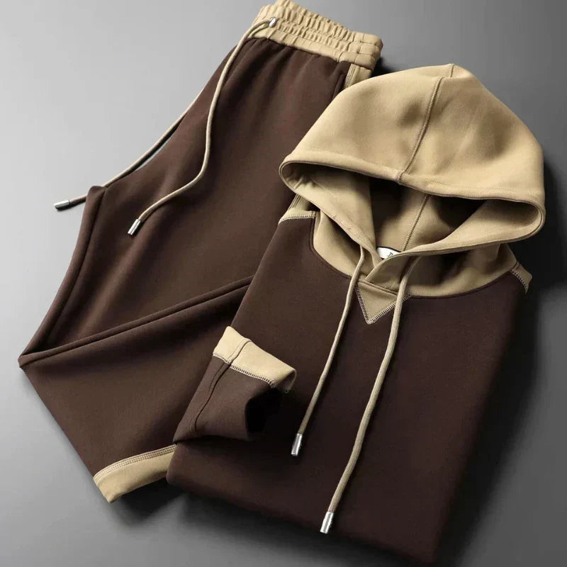 Ensemble sweat à capuche bicolore