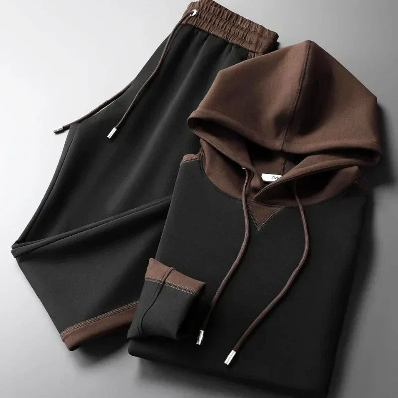 Ensemble sweat à capuche bicolore
