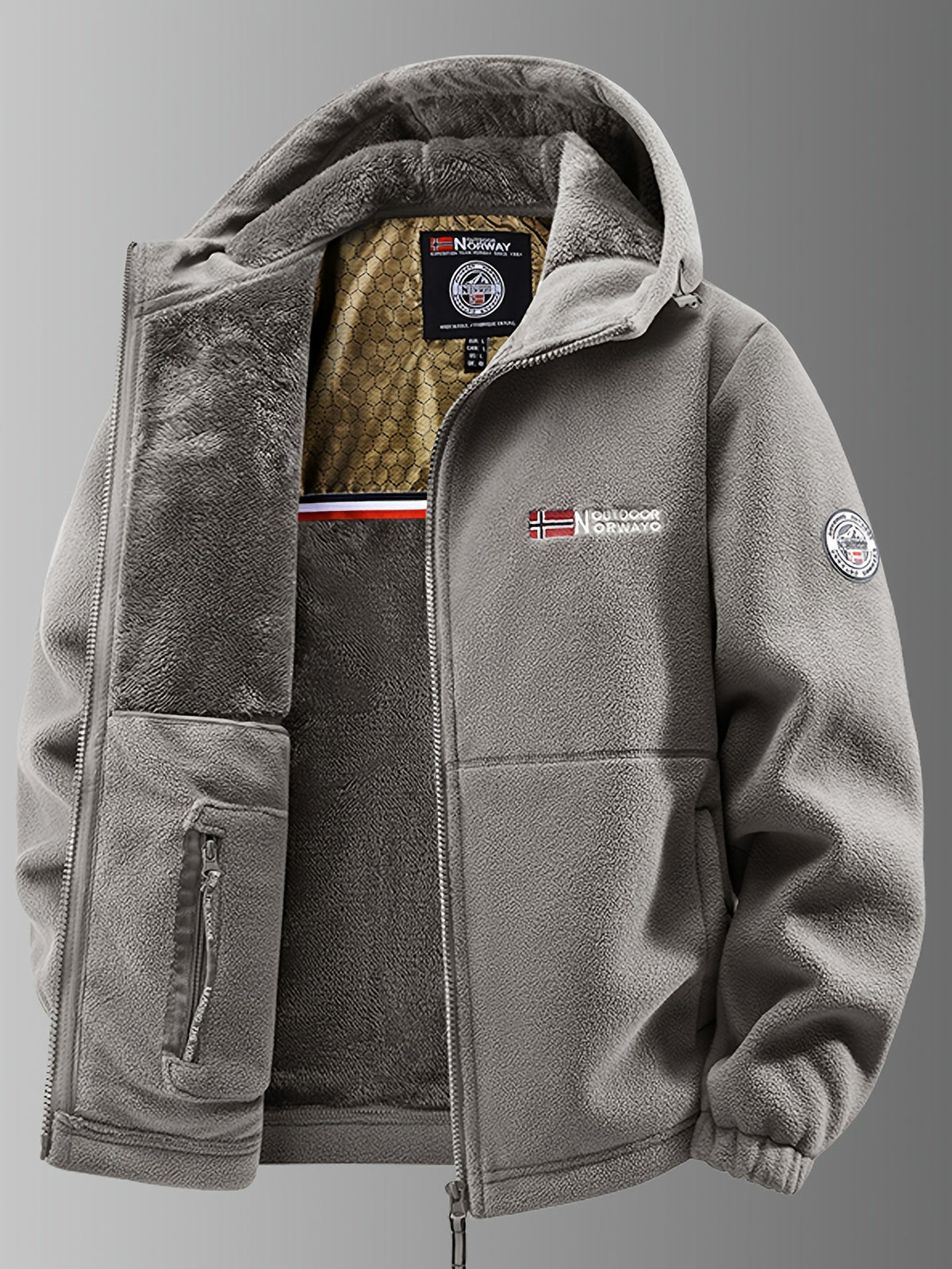 Veste en polaire thermique zippée col montant homme – Carantec