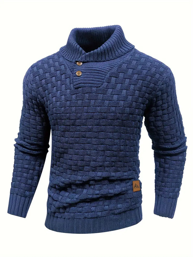 Pull en maille texturée coupe classique
