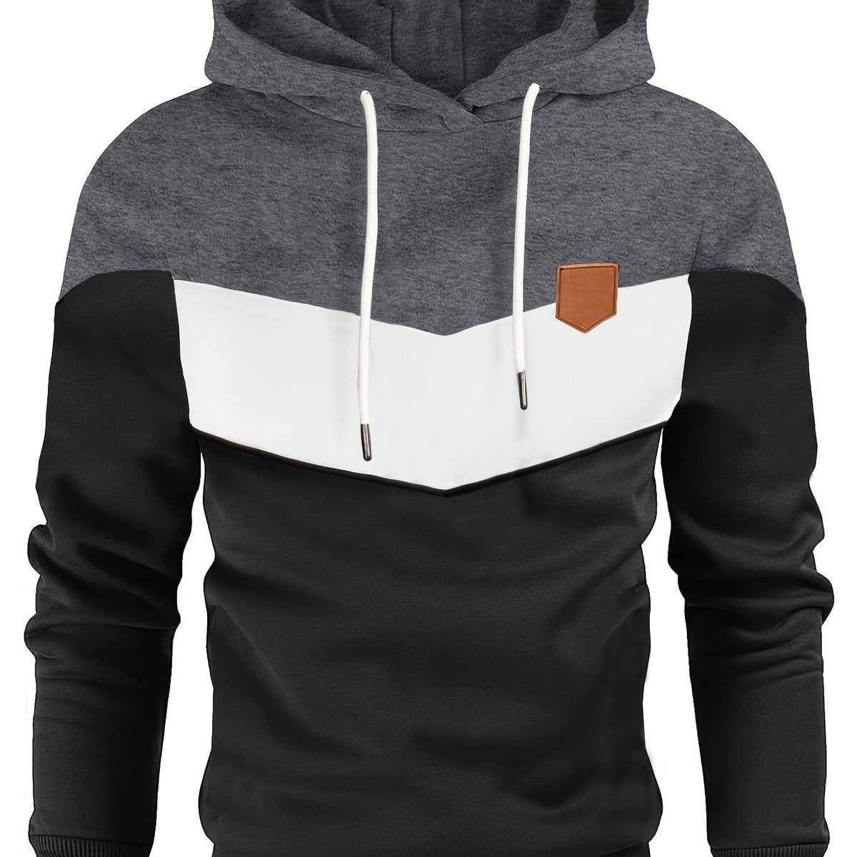 Sweat à capuche à blocs de couleurs