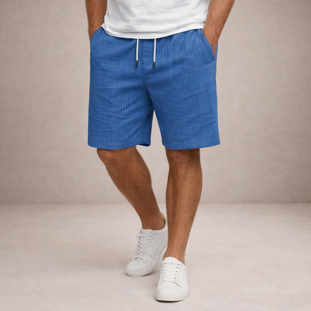 Short d'été en lin à cordon de serrage coupe décontractée homme – Cherbourg