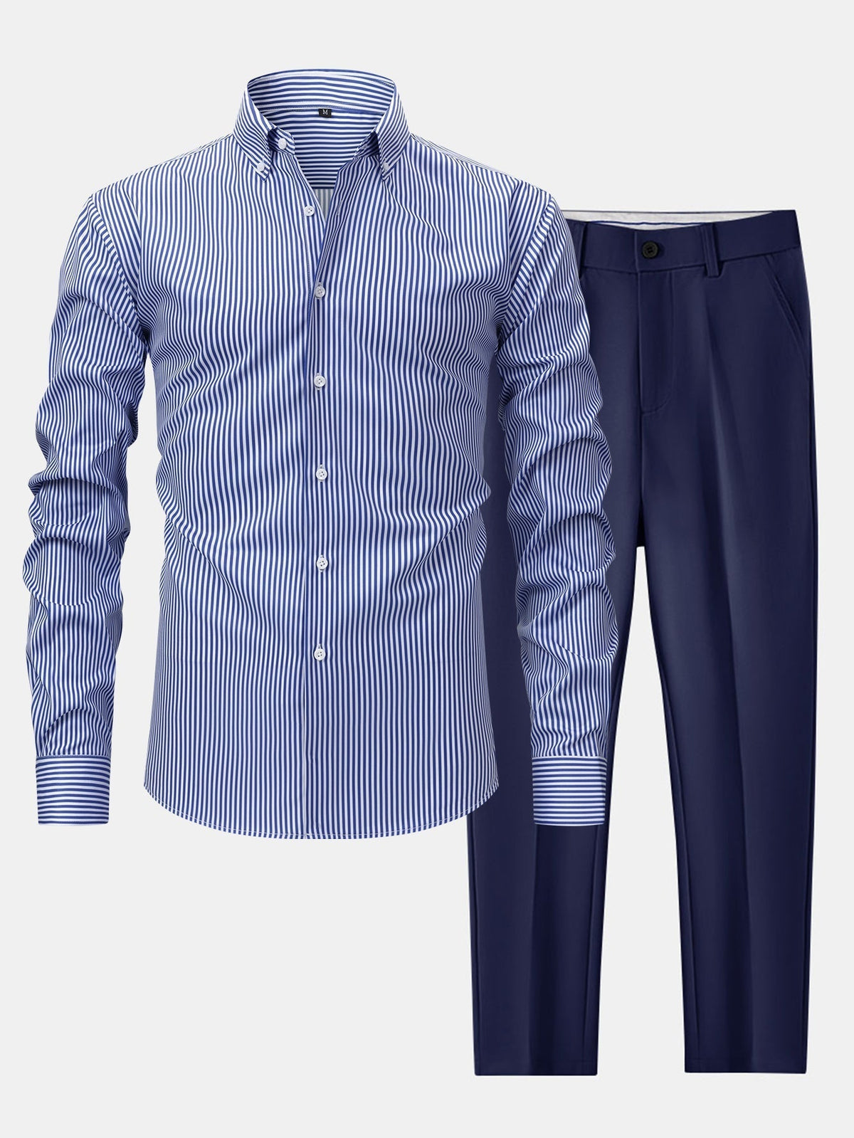 Ensemble chemise rayée et pantalon slim