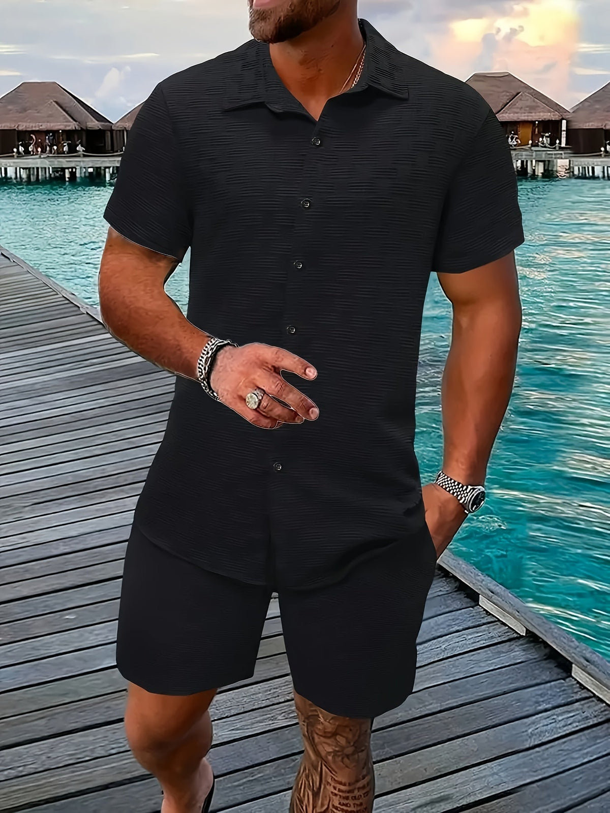 Ensemble d'été haut polo assorti