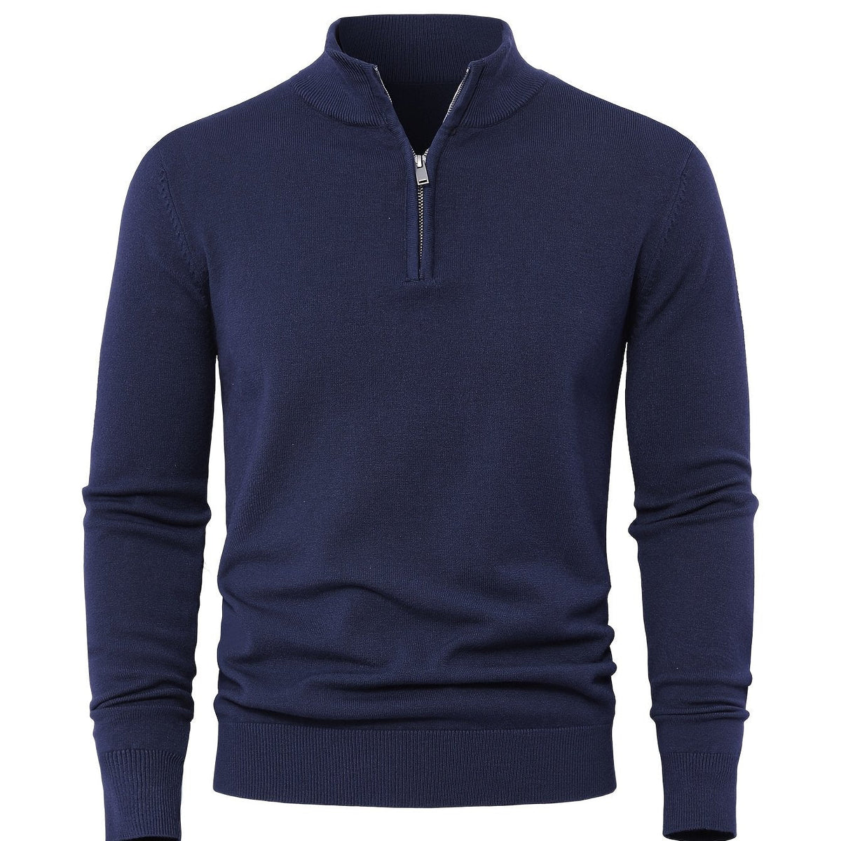 Pull col montant demi-zip en maille