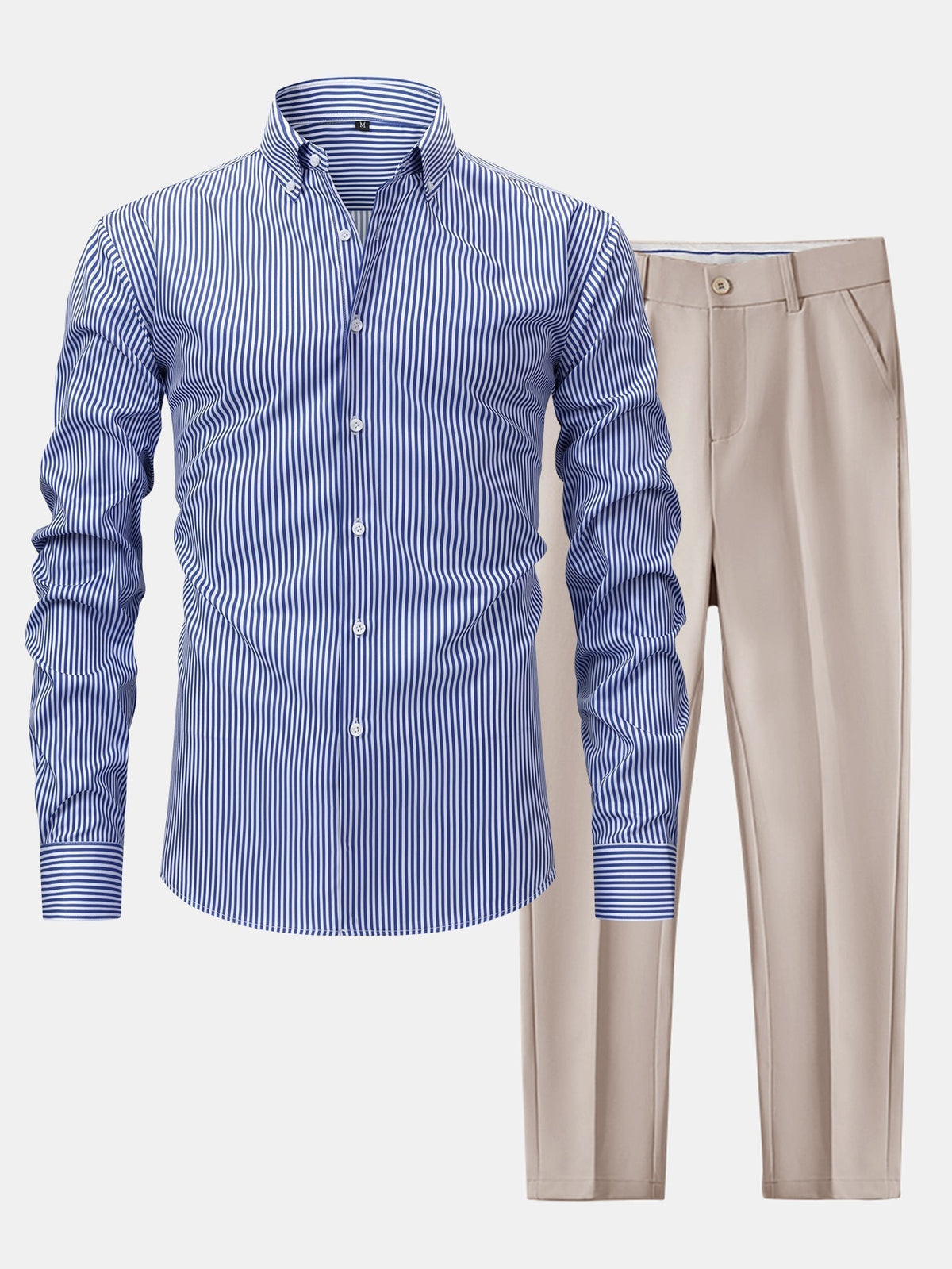 Ensemble chemise rayée et pantalon slim