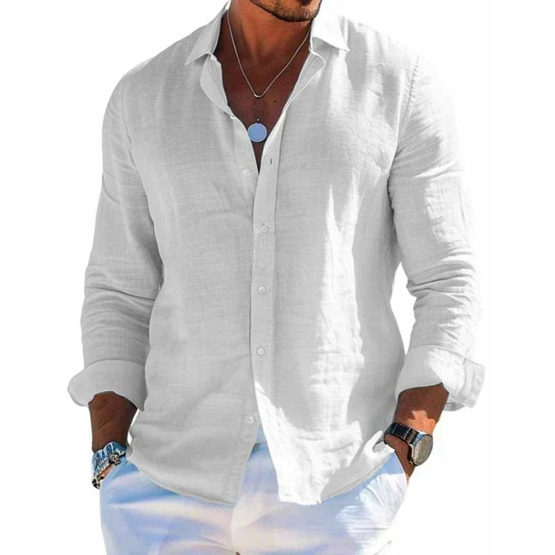 Chemise d'été légère aspect lin