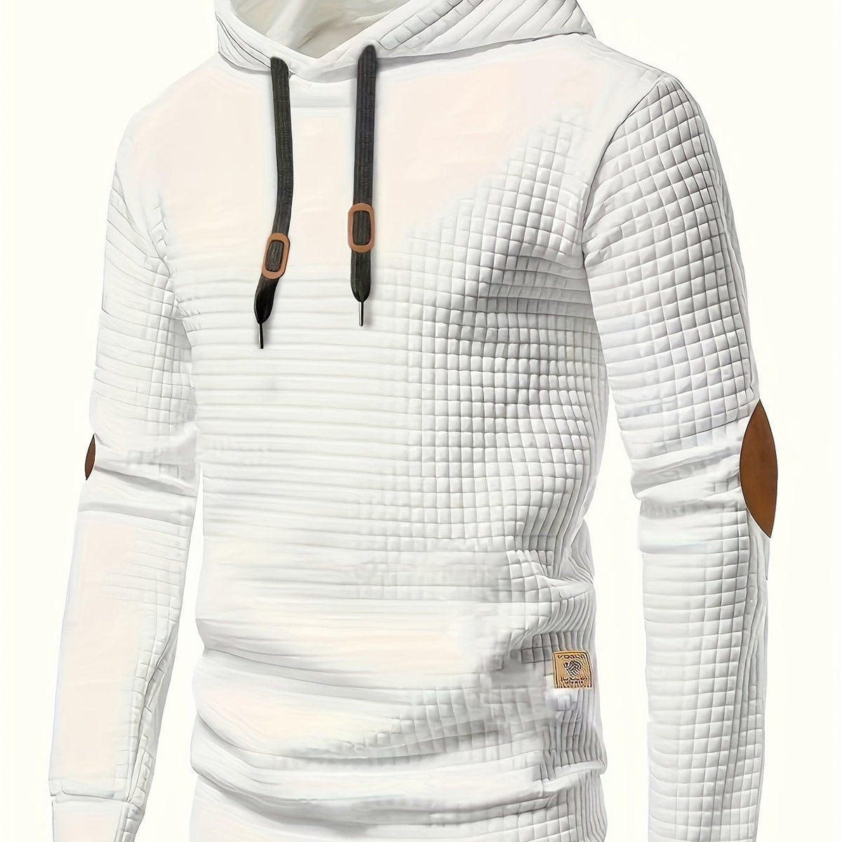 Sweat à capuche gaufré avec coudières