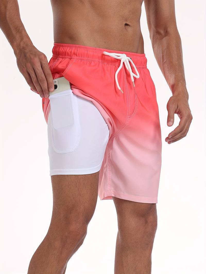 Short de bain mi-cuisse à cordon