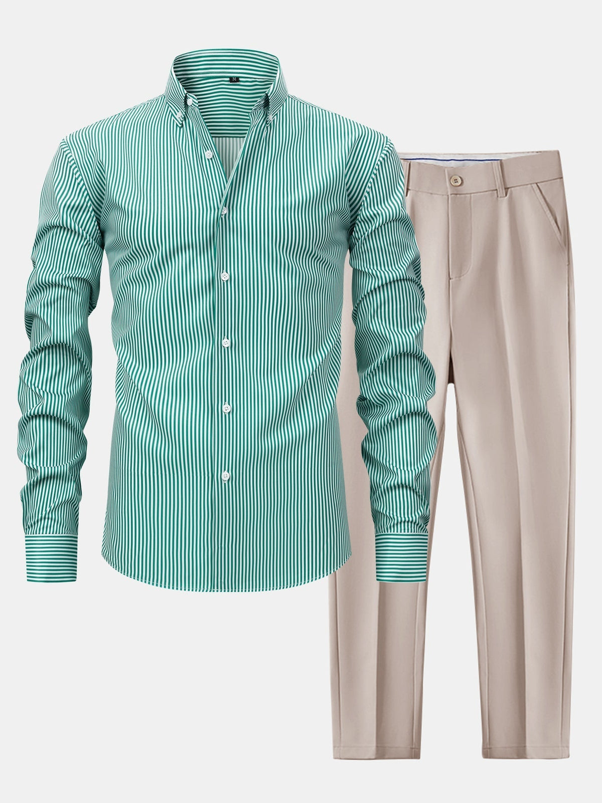 Ensemble chemise rayée et pantalon slim