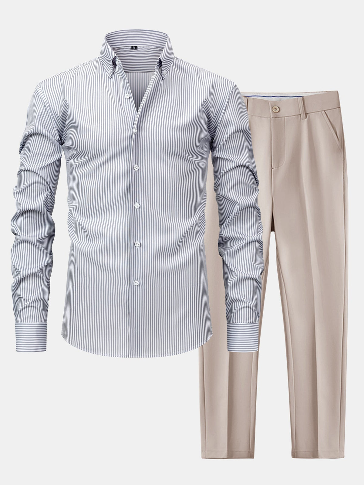 Ensemble chemise rayée et pantalon slim