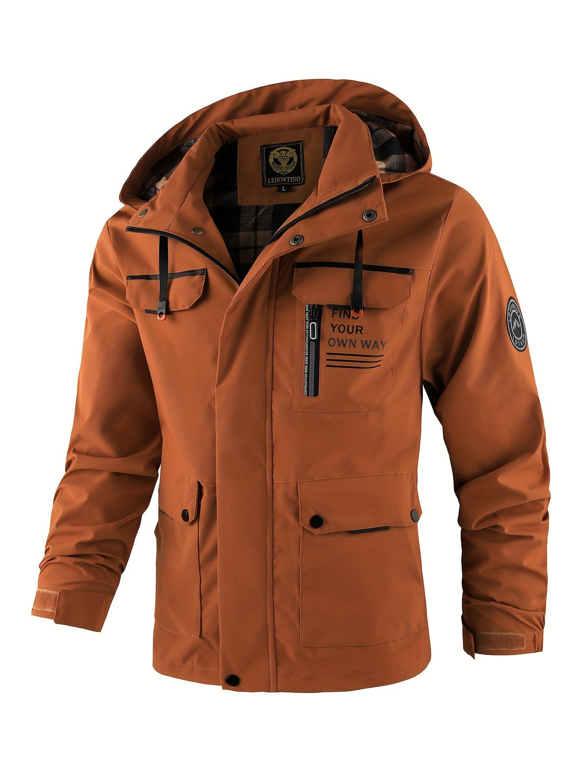Veste zippée à capuche motif lettres