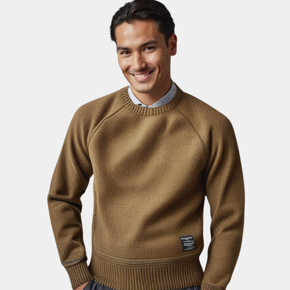 Pull en maille à motif alpin