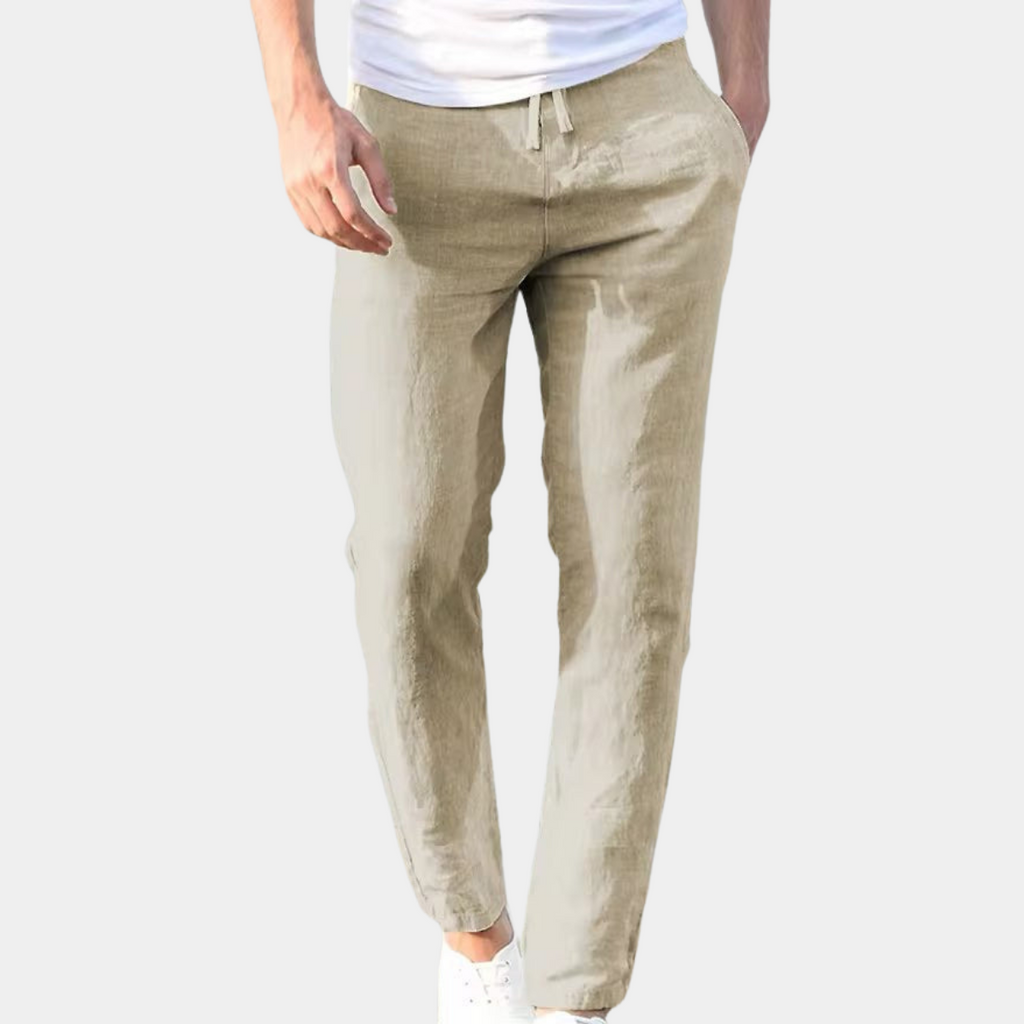 Pantalon léger en lin souple fluide été style chic intemporel homme – Lavardin