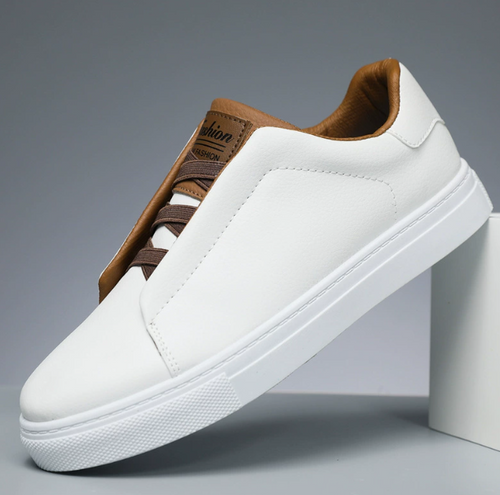Baskets à lacets semelle épaisse contrastée tige lisse homme – Selles