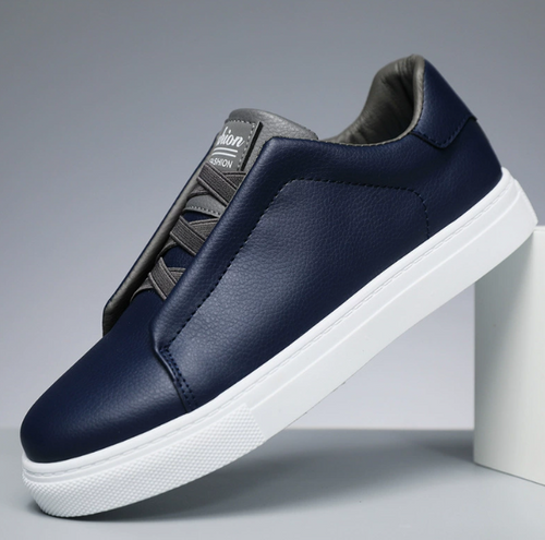 Baskets à lacets semelle épaisse contrastée tige lisse homme – Selles